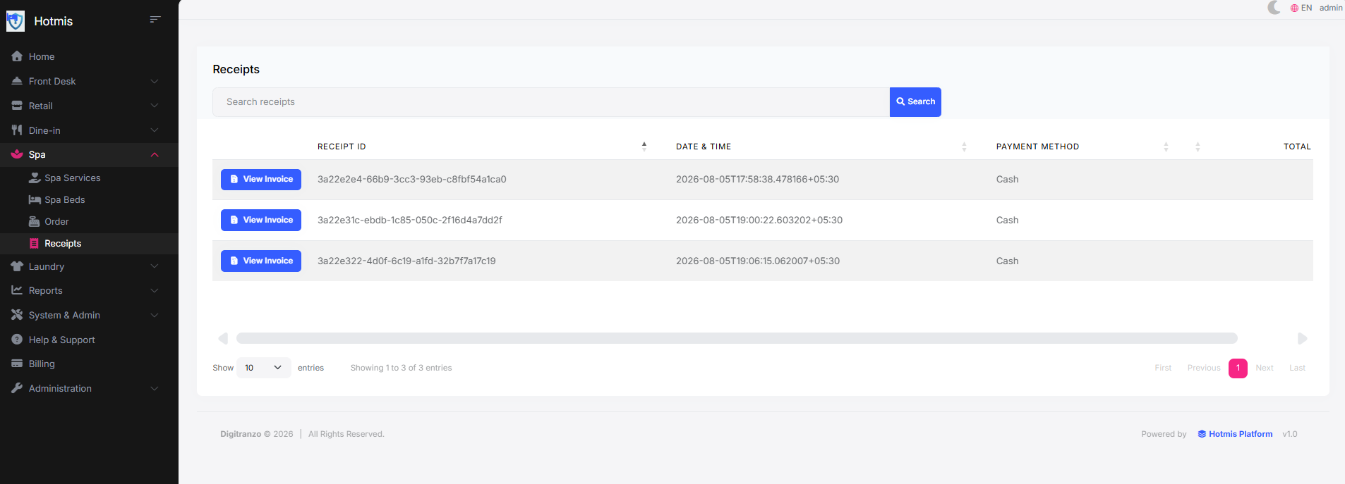 Service Billing